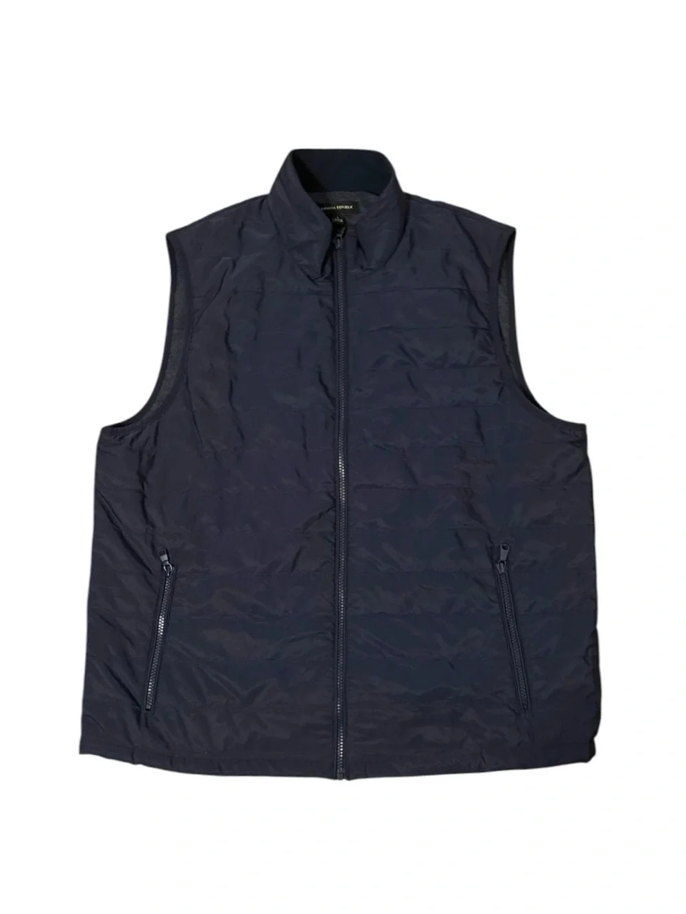 Men’s Banana Republic Quilted Full-Zip Vest Size Large Navy Blue NWOT